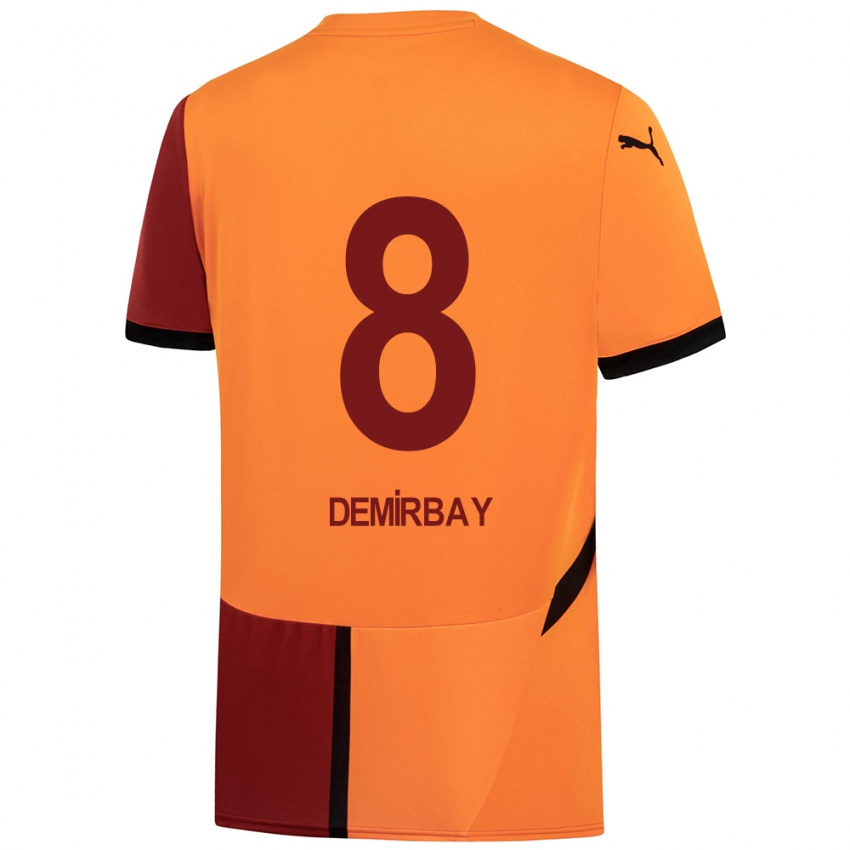 Børn Kerem Demirbay #8 Gul Rød Hjemmebane Spillertrøjer 2024/25 Trøje T-Shirt