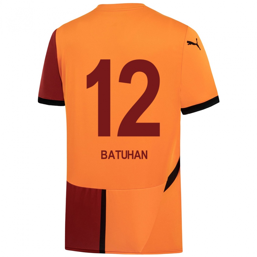 Børn Batuhan Şen #12 Gul Rød Hjemmebane Spillertrøjer 2024/25 Trøje T-Shirt