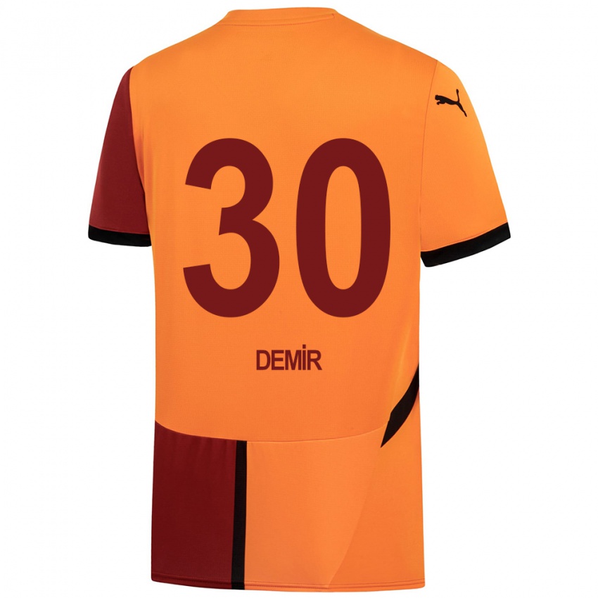 Børn Yusuf Demir #30 Gul Rød Hjemmebane Spillertrøjer 2024/25 Trøje T-Shirt