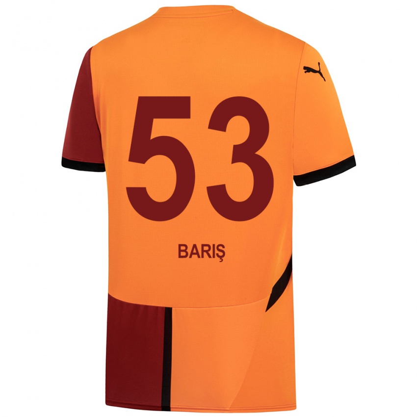 Børn Barış Alper Yılmaz #53 Gul Rød Hjemmebane Spillertrøjer 2024/25 Trøje T-Shirt