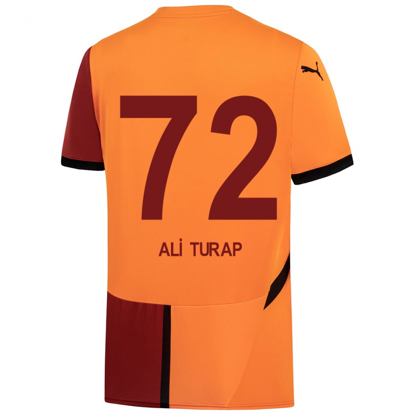 Børn Ali Turap Bülbül #72 Gul Rød Hjemmebane Spillertrøjer 2024/25 Trøje T-Shirt