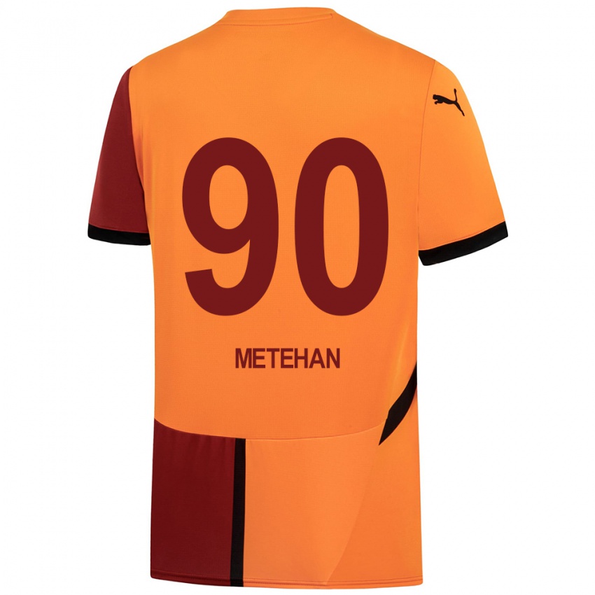 Børn Metehan Baltacı #90 Gul Rød Hjemmebane Spillertrøjer 2024/25 Trøje T-Shirt