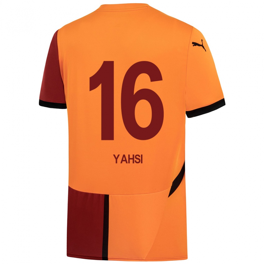 Børn Ismail Yahsi #16 Gul Rød Hjemmebane Spillertrøjer 2024/25 Trøje T-Shirt