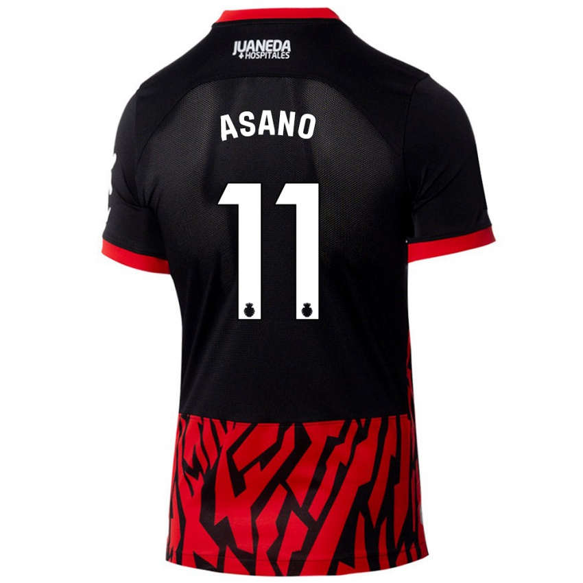 Børn Takuma Asano #11 Sort Rød Hjemmebane Spillertrøjer 2024/25 Trøje T-Shirt