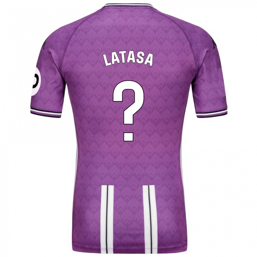 Børn Juanmi Latasa #0 Lilla Hvid Hjemmebane Spillertrøjer 2024/25 Trøje T-Shirt