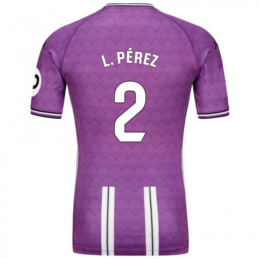 Børn Luis Pérez #2 Lilla Hvid Hjemmebane Spillertrøjer 2024/25 Trøje T-Shirt