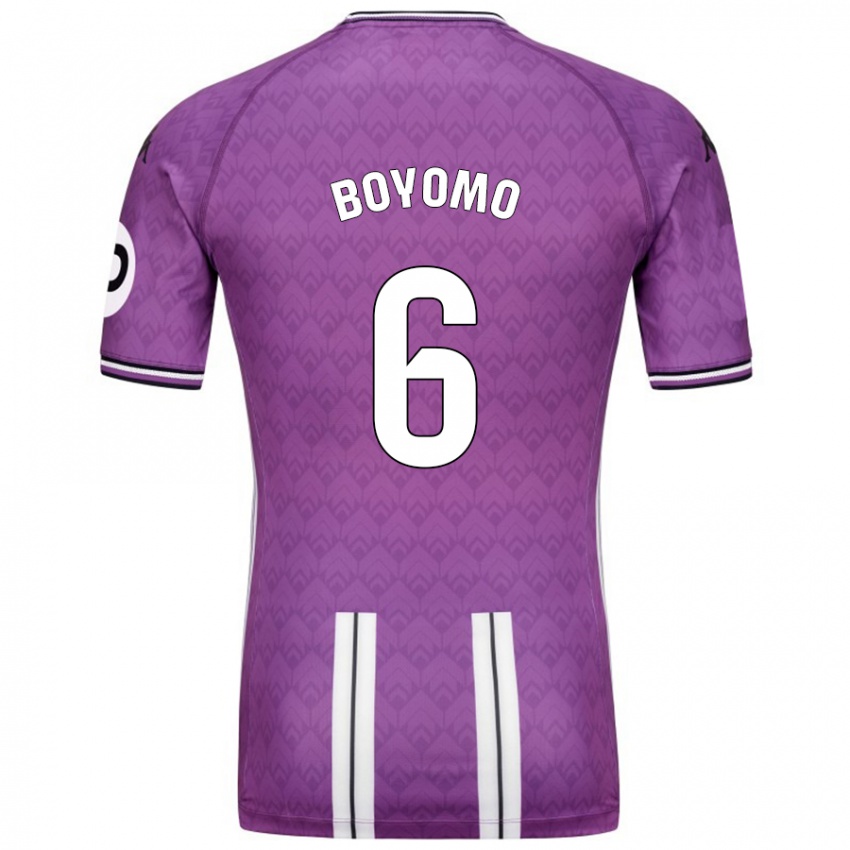 Børn Enzo Boyomo #6 Lilla Hvid Hjemmebane Spillertrøjer 2024/25 Trøje T-Shirt