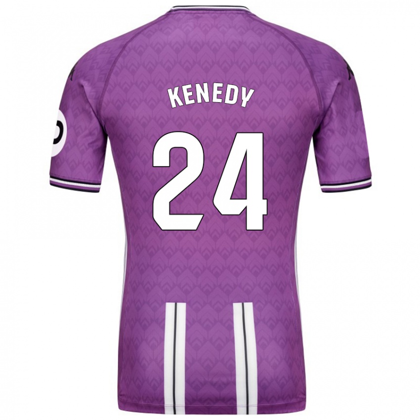 Børn Kenedy #24 Lilla Hvid Hjemmebane Spillertrøjer 2024/25 Trøje T-Shirt