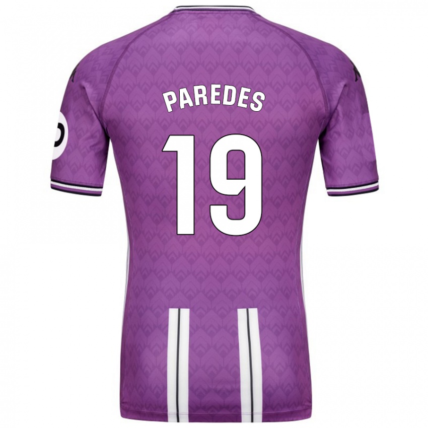 Børn Yago Paredes #19 Lilla Hvid Hjemmebane Spillertrøjer 2024/25 Trøje T-Shirt