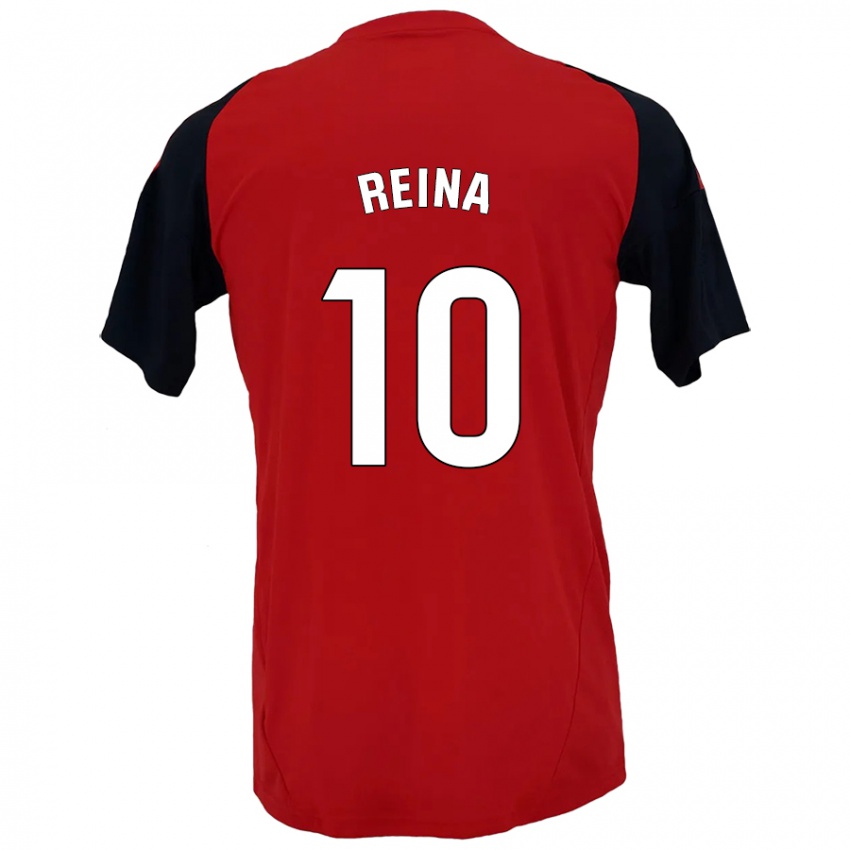 Børn Alberto Reina #10 Rød Sort Hjemmebane Spillertrøjer 2024/25 Trøje T-Shirt