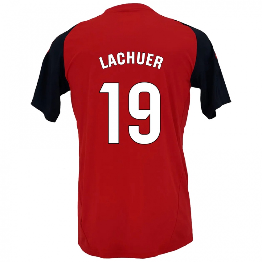 Børn Mathis Lachuer #19 Rød Sort Hjemmebane Spillertrøjer 2024/25 Trøje T-Shirt