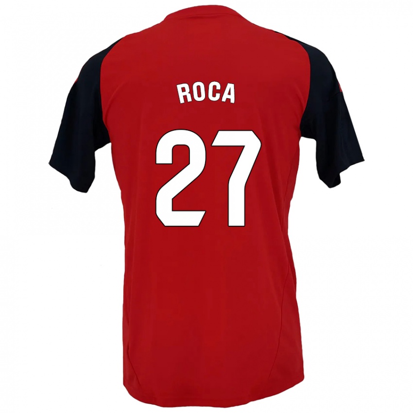 Børn Joel Roca #27 Rød Sort Hjemmebane Spillertrøjer 2024/25 Trøje T-Shirt