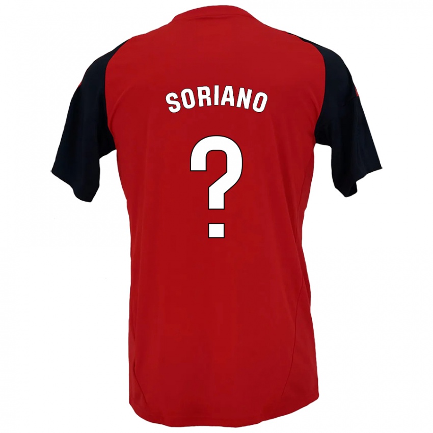 Børn Adrián Soriano #0 Rød Sort Hjemmebane Spillertrøjer 2024/25 Trøje T-Shirt