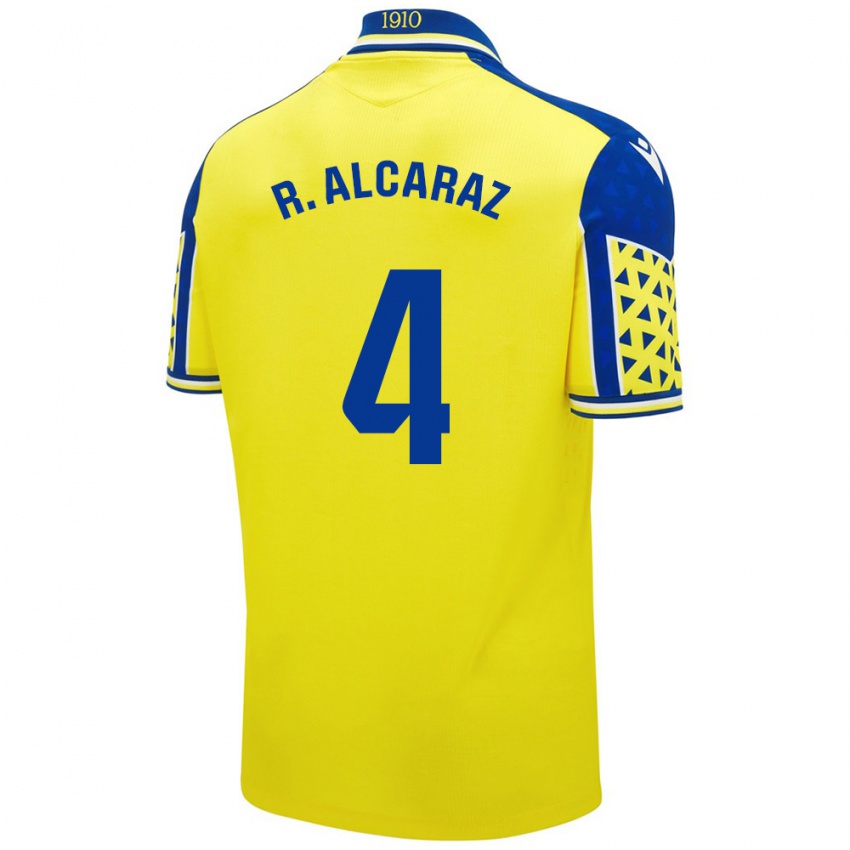 Børn Rubén Alcaraz #4 Gul Blå Hjemmebane Spillertrøjer 2024/25 Trøje T-Shirt