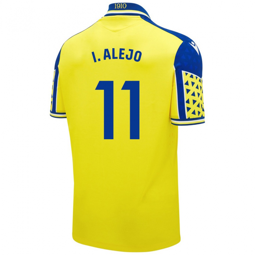 Børn Iván Alejo #11 Gul Blå Hjemmebane Spillertrøjer 2024/25 Trøje T-Shirt