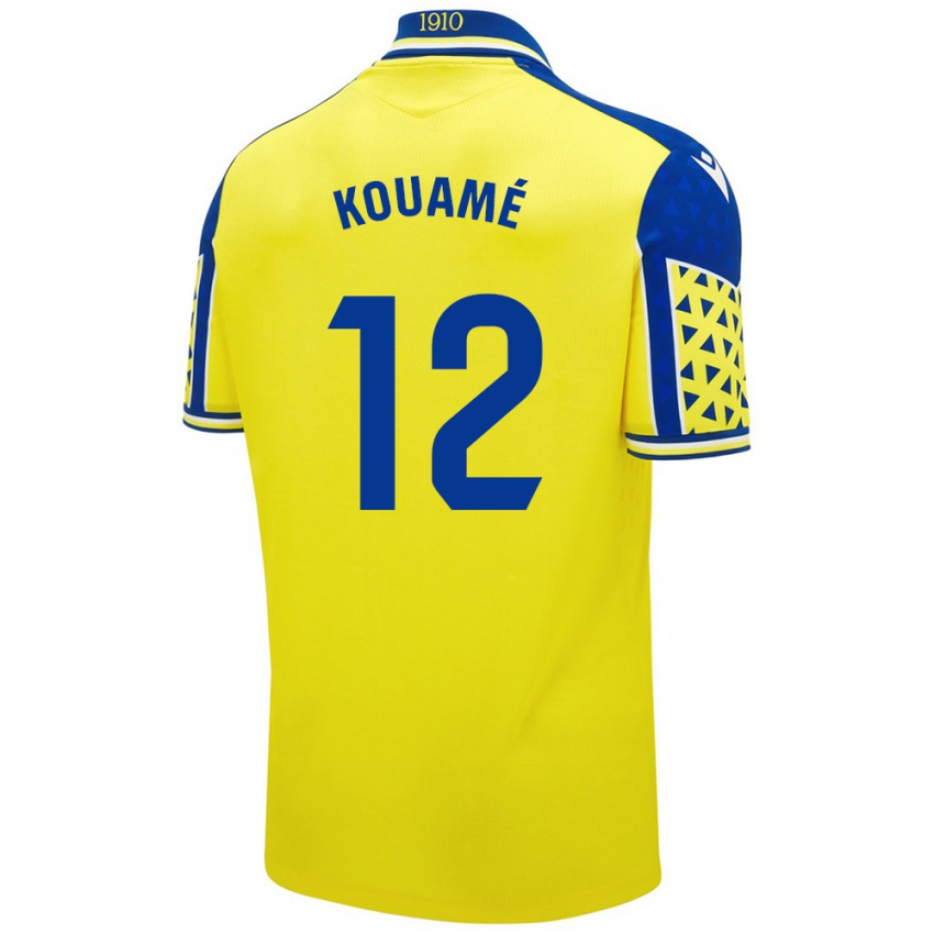 Børn Rominigue Kouamé #12 Gul Blå Hjemmebane Spillertrøjer 2024/25 Trøje T-Shirt