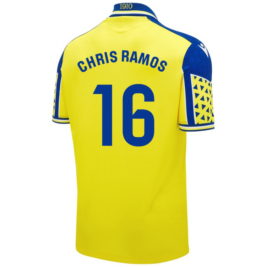 Børn Chris Ramos #16 Gul Blå Hjemmebane Spillertrøjer 2024/25 Trøje T-Shirt