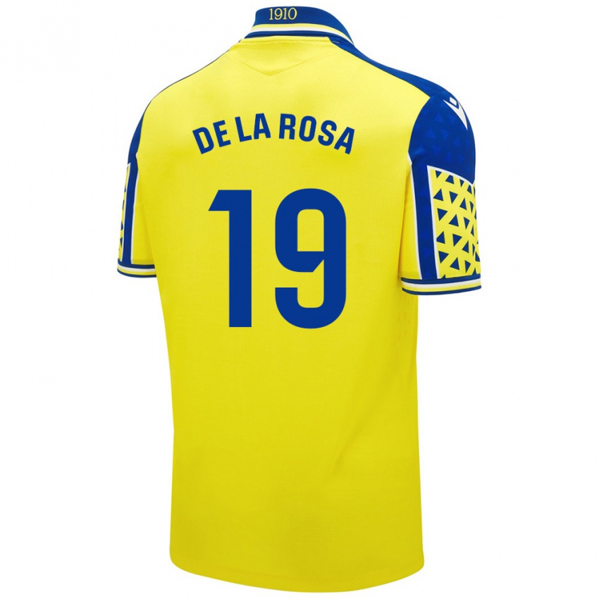 Børn José Antonio De La Rosa #19 Gul Blå Hjemmebane Spillertrøjer 2024/25 Trøje T-Shirt