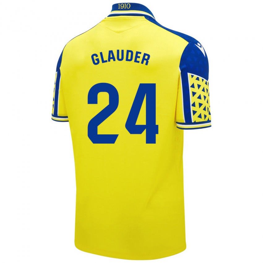 Børn Cristian Glauder #24 Gul Blå Hjemmebane Spillertrøjer 2024/25 Trøje T-Shirt