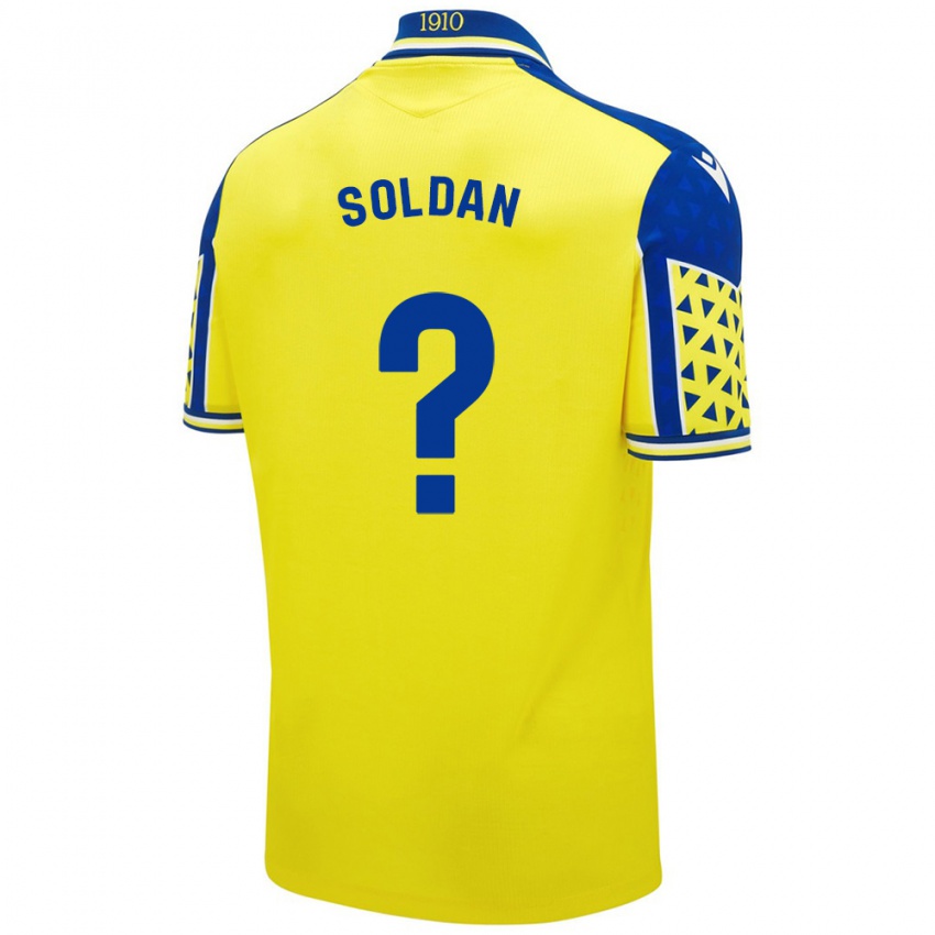 Børn Iván Soldán #0 Gul Blå Hjemmebane Spillertrøjer 2024/25 Trøje T-Shirt