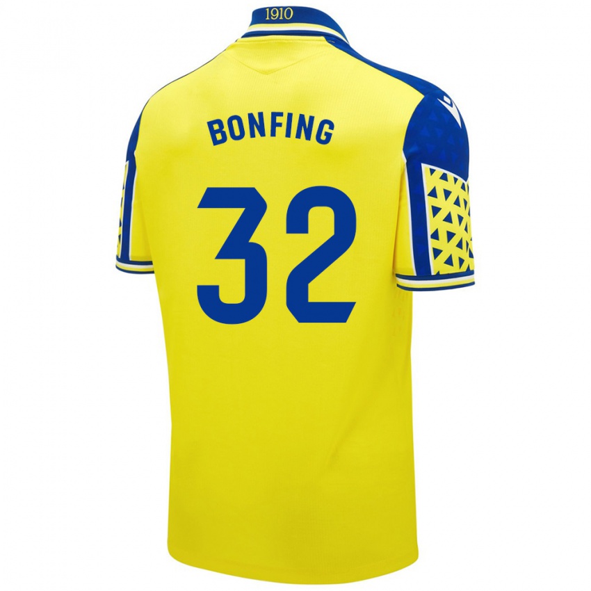 Børn Boubacar Bonfing #32 Gul Blå Hjemmebane Spillertrøjer 2024/25 Trøje T-Shirt