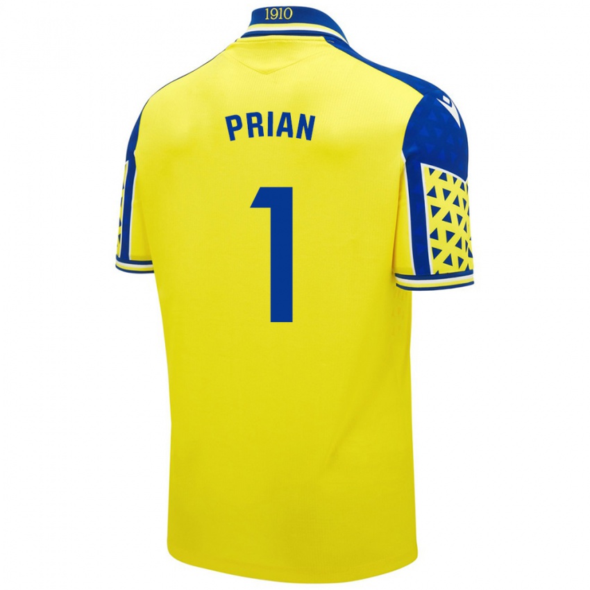 Børn Ana María Prián Pereira #1 Gul Blå Hjemmebane Spillertrøjer 2024/25 Trøje T-Shirt