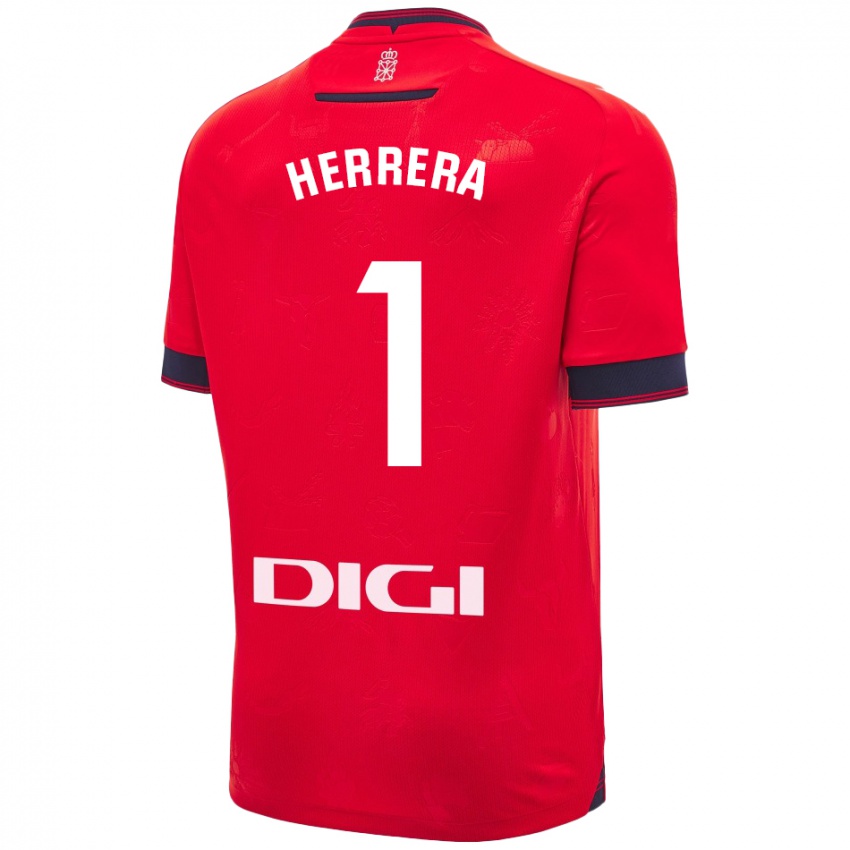 Børn Sergio Herrera #1 Rød Hvid Hjemmebane Spillertrøjer 2024/25 Trøje T-Shirt