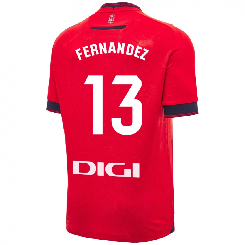 Børn Aitor Fernández #13 Rød Hvid Hjemmebane Spillertrøjer 2024/25 Trøje T-Shirt