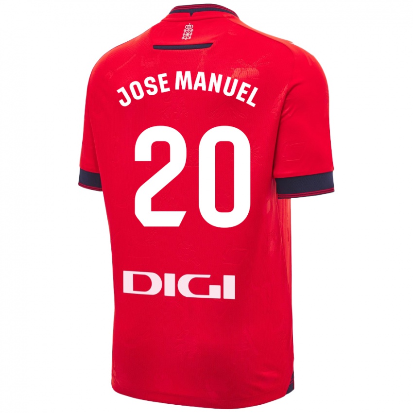 Børn José Manuel Arnáiz #20 Rød Hvid Hjemmebane Spillertrøjer 2024/25 Trøje T-Shirt