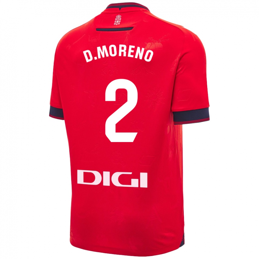 Børn Diego Moreno #2 Rød Hvid Hjemmebane Spillertrøjer 2024/25 Trøje T-Shirt