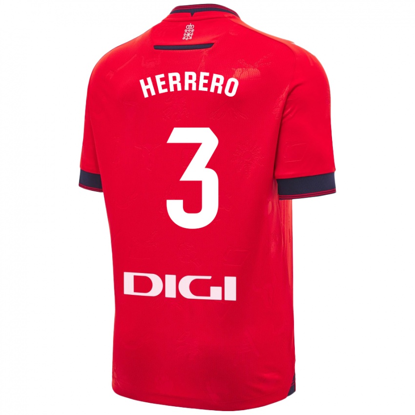 Børn Toni Herrero #3 Rød Hvid Hjemmebane Spillertrøjer 2024/25 Trøje T-Shirt