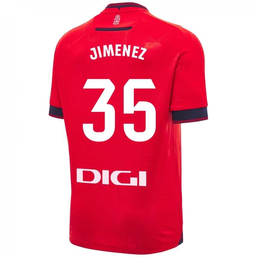 Børn Álex Jimenez #35 Rød Hvid Hjemmebane Spillertrøjer 2024/25 Trøje T-Shirt