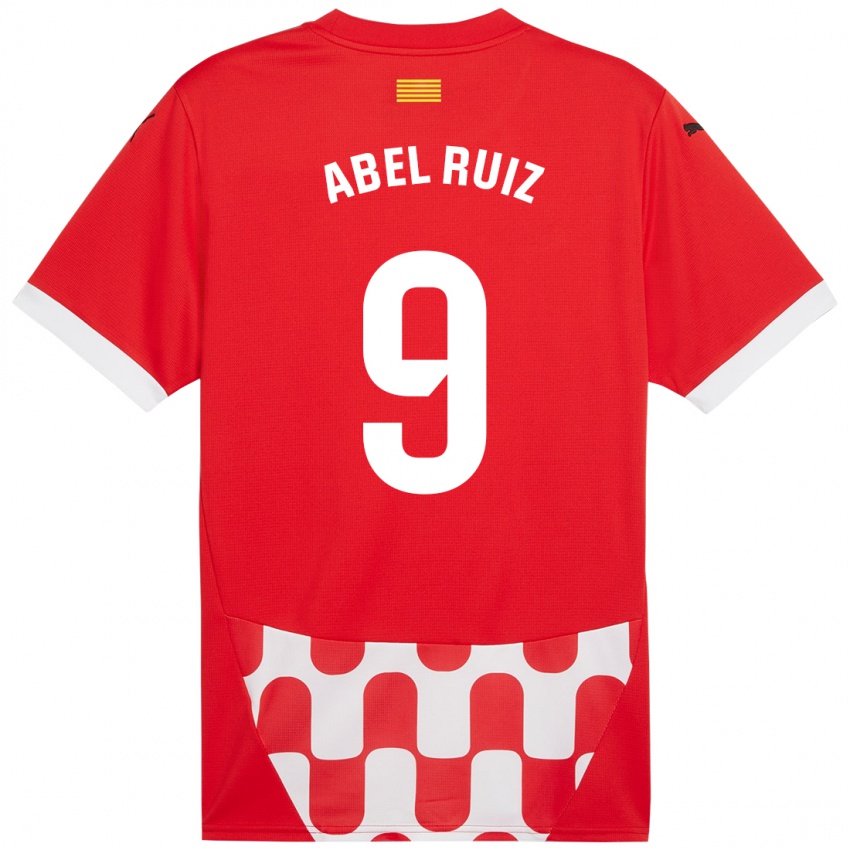 Børn Abel Ruiz #9 Rød Hvid Hjemmebane Spillertrøjer 2024/25 Trøje T-Shirt