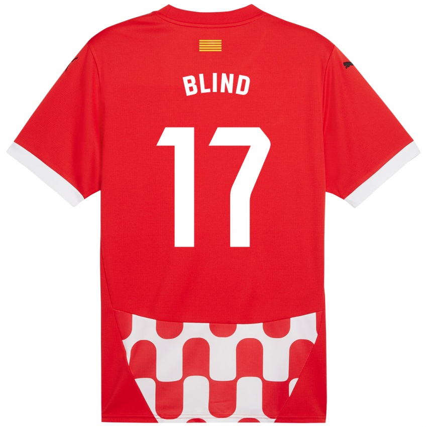 Børn Daley Blind #17 Rød Hvid Hjemmebane Spillertrøjer 2024/25 Trøje T-Shirt