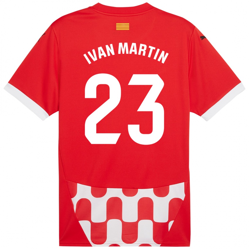 Børn Iván Martín #23 Rød Hvid Hjemmebane Spillertrøjer 2024/25 Trøje T-Shirt