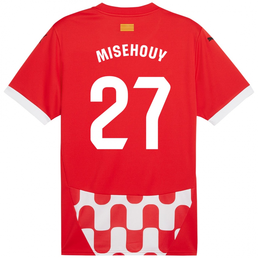 Børn Gabriel Misehouy #27 Rød Hvid Hjemmebane Spillertrøjer 2024/25 Trøje T-Shirt