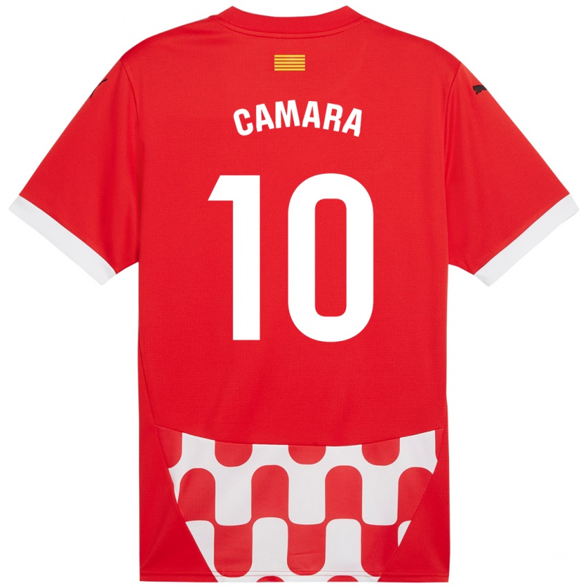 Børn Dawda Camara #10 Rød Hvid Hjemmebane Spillertrøjer 2024/25 Trøje T-Shirt