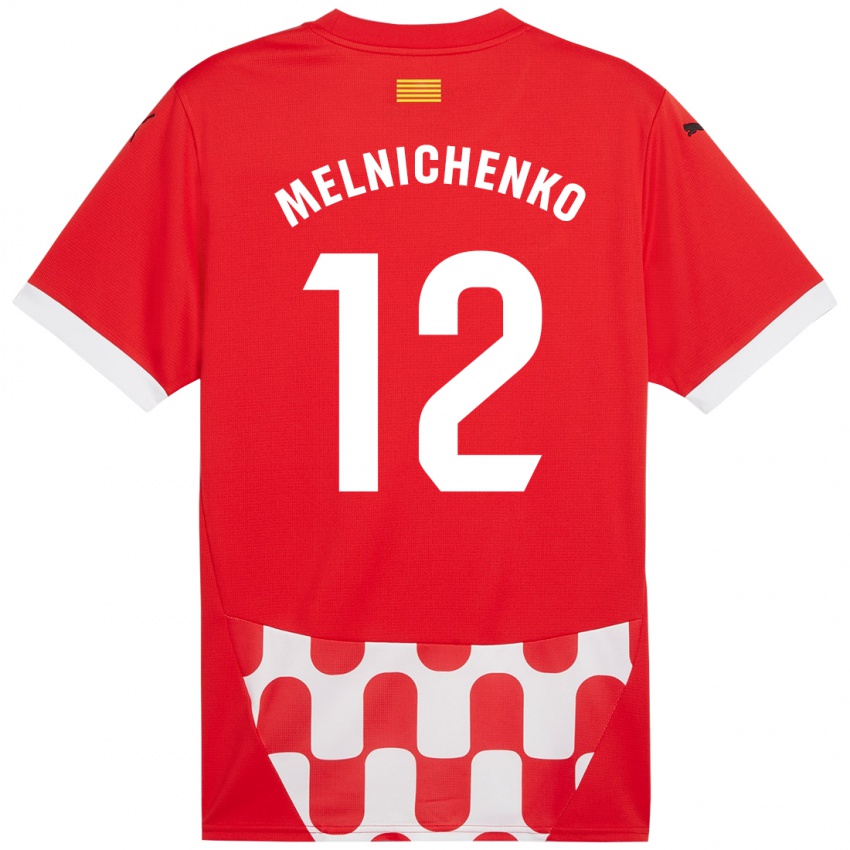 Børn Dmytro Melnichenko #12 Rød Hvid Hjemmebane Spillertrøjer 2024/25 Trøje T-Shirt