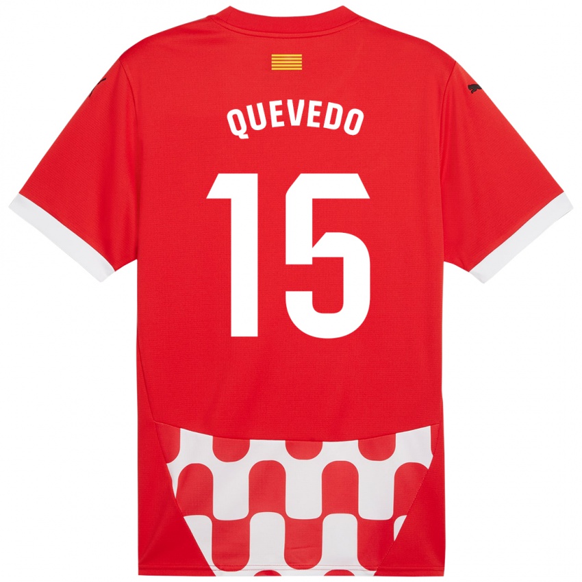 Børn Erik Quevedo #15 Rød Hvid Hjemmebane Spillertrøjer 2024/25 Trøje T-Shirt