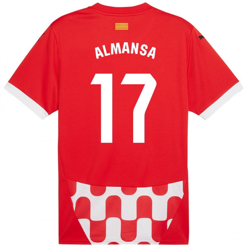 Børn Alex Almansa #17 Rød Hvid Hjemmebane Spillertrøjer 2024/25 Trøje T-Shirt