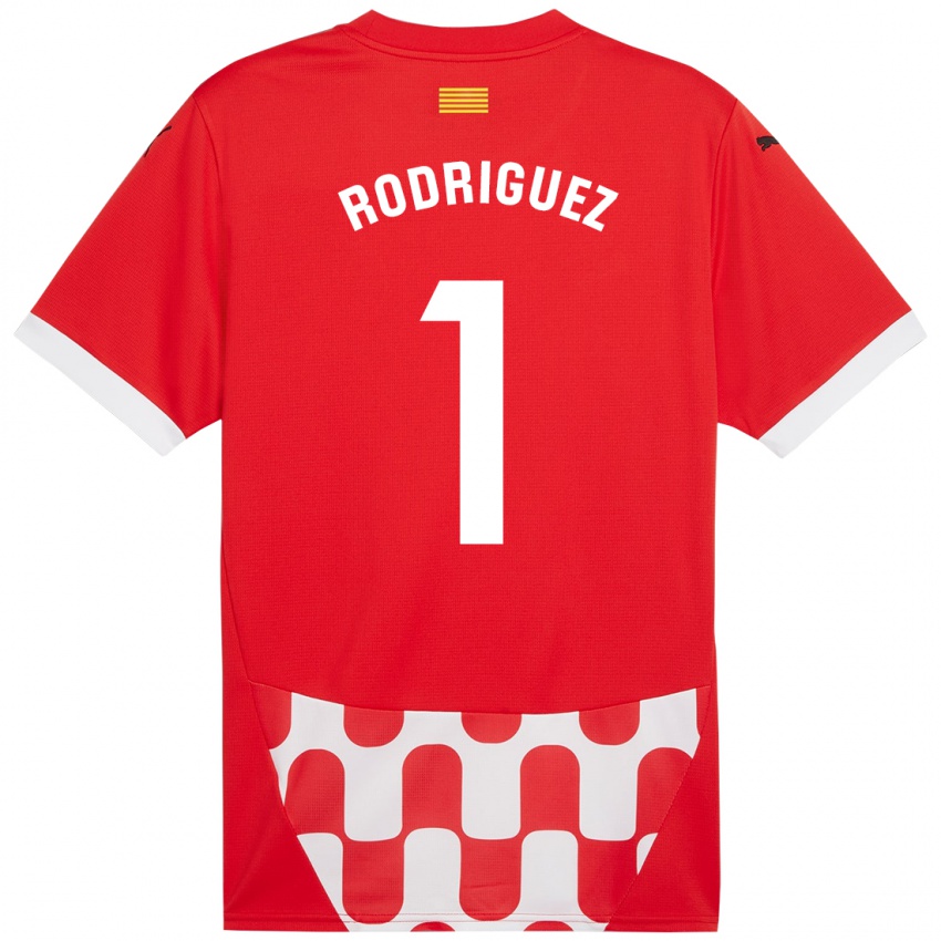 Børn Maria Rodríguez #1 Rød Hvid Hjemmebane Spillertrøjer 2024/25 Trøje T-Shirt