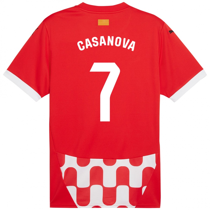 Børn Àstrid Casanova #7 Rød Hvid Hjemmebane Spillertrøjer 2024/25 Trøje T-Shirt