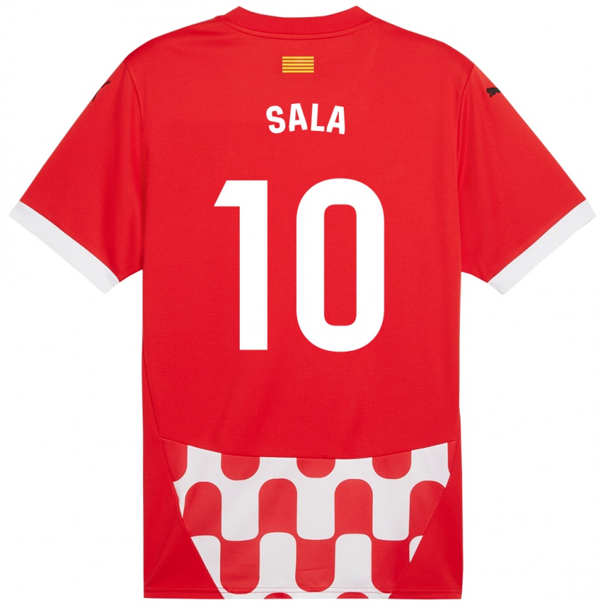 Børn Georgina Sala #10 Rød Hvid Hjemmebane Spillertrøjer 2024/25 Trøje T-Shirt