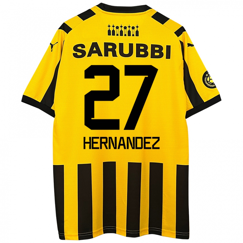 Børn Lucas Hernández #27 Gul Sort Hjemmebane Spillertrøjer 2024/25 Trøje T-Shirt