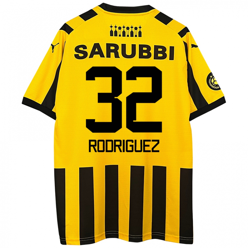 Børn Randall Rodríguez #32 Gul Sort Hjemmebane Spillertrøjer 2024/25 Trøje T-Shirt