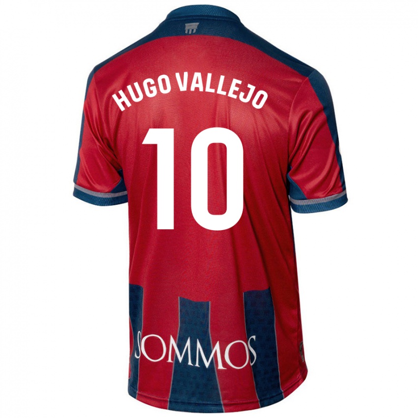 Børn Hugo Vallejo #10 Rød Blå Hjemmebane Spillertrøjer 2024/25 Trøje T-Shirt