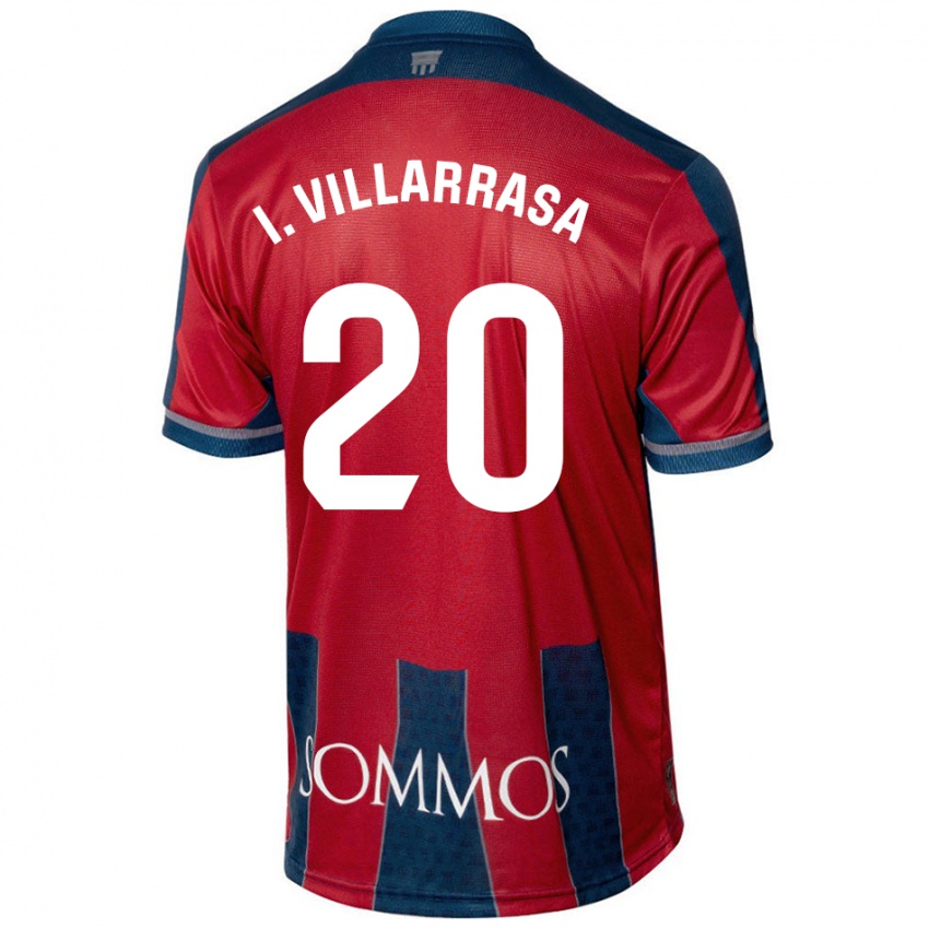 Børn Ignasi Vilarrasa #20 Rød Blå Hjemmebane Spillertrøjer 2024/25 Trøje T-Shirt