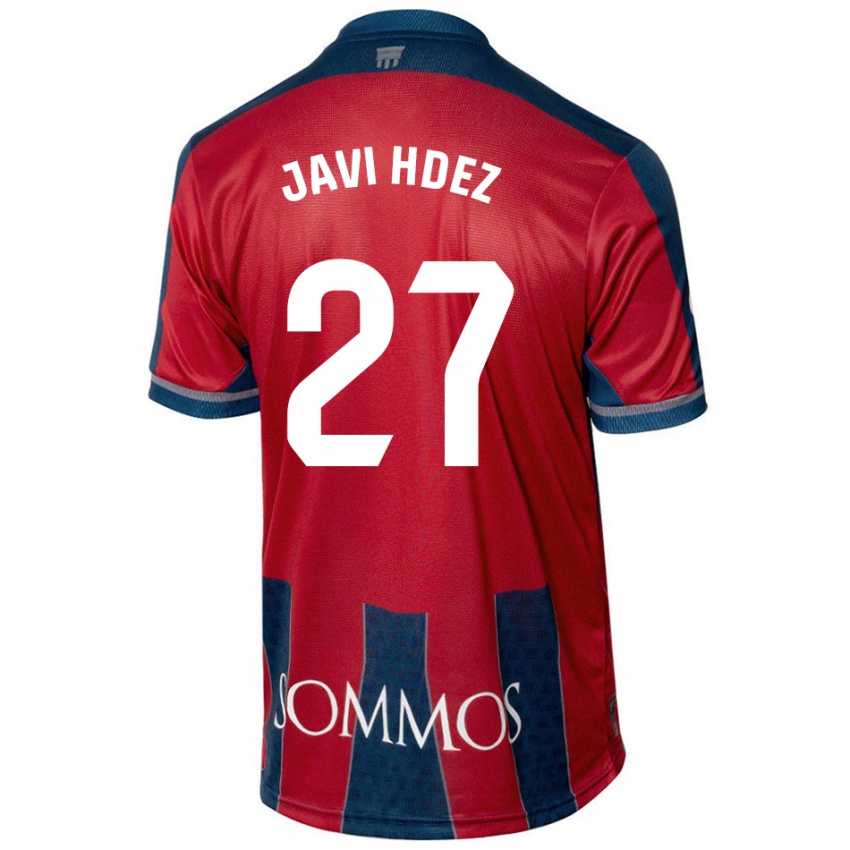 Børn Javi Hernández #27 Rød Blå Hjemmebane Spillertrøjer 2024/25 Trøje T-Shirt