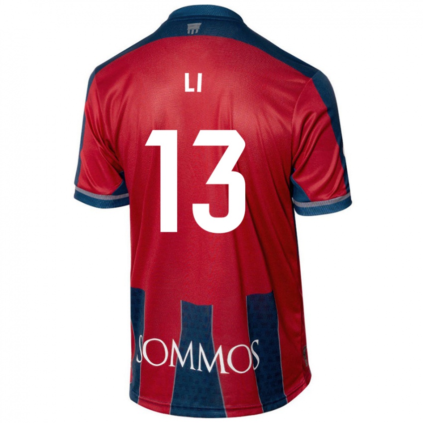 Børn Changyi Li #13 Rød Blå Hjemmebane Spillertrøjer 2024/25 Trøje T-Shirt