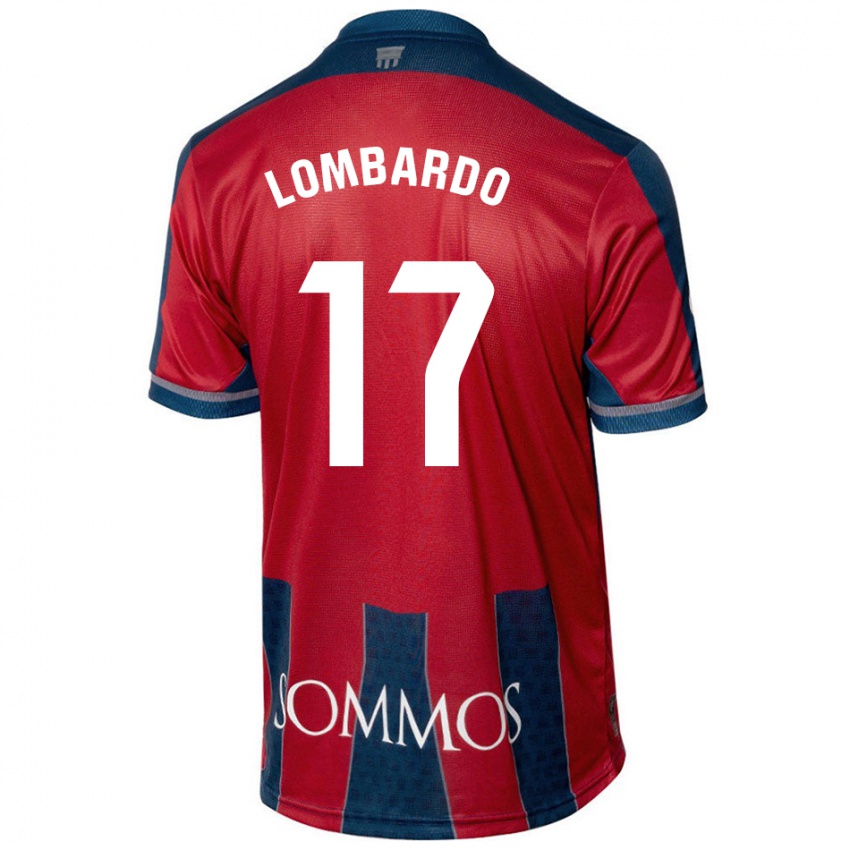 Børn Enzo Lombardo #17 Rød Blå Hjemmebane Spillertrøjer 2024/25 Trøje T-Shirt